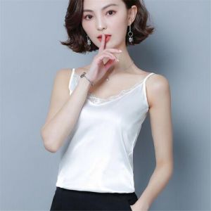 Women Satin Silk Camisole Plain Strappy Vest Top Sexy Sleeveless Blouse Tank Top