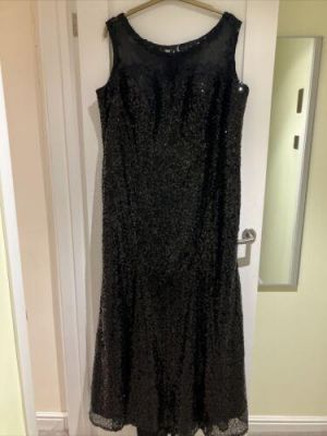 Amazing deals Women deals ladies black sequin cocktail dress size 24 New without tags