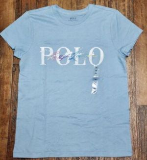 Amazing deals Women deals NWOT Polo Ralph Lauren Women&#039;s Blue Embroidered Multicolo RL White POLO Logo Tee