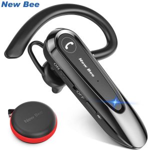 New Bee B45 Bluetooth 5.0 Headset Wireless Earphone Headphones With Dual Mic Earbuds Earpiece Cvc8.0 Noise Reduction For Driving -