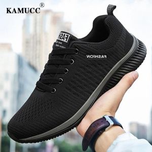 Men Sport Shoes Lightweight Running Sneakers Walking Casual Breathable Shoes Non-slip Comfortable Black Big Size 35-47 Hombre - No