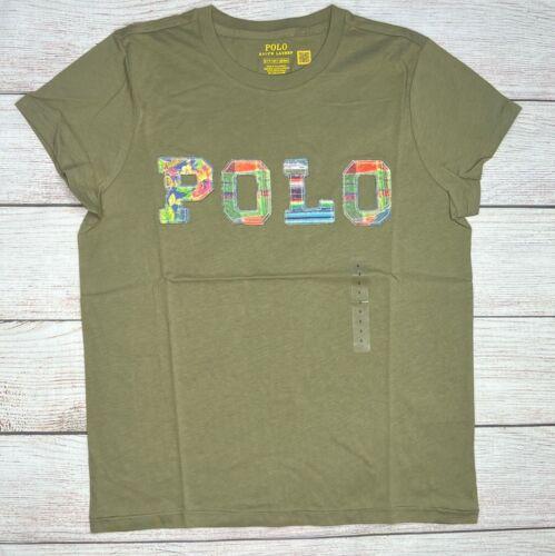 Amazing deals Women deals NWOT Polo Ralph Lauren Women's Short Sleeve Olive Spell out POLO Patch Shirt