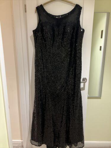 Amazing deals Women deals ladies black sequin cocktail dress size 24 New without tags